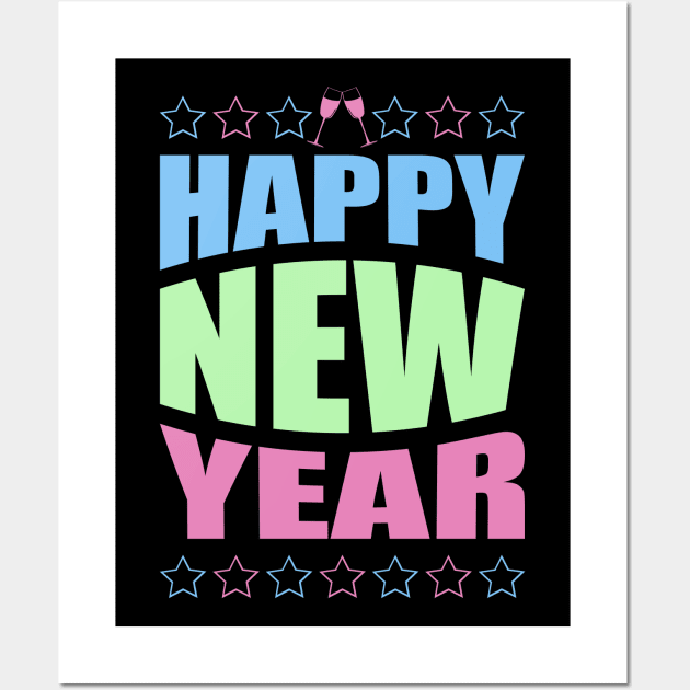 HAPPY NEW YEAR Wall Art by Dwarf_Monkey